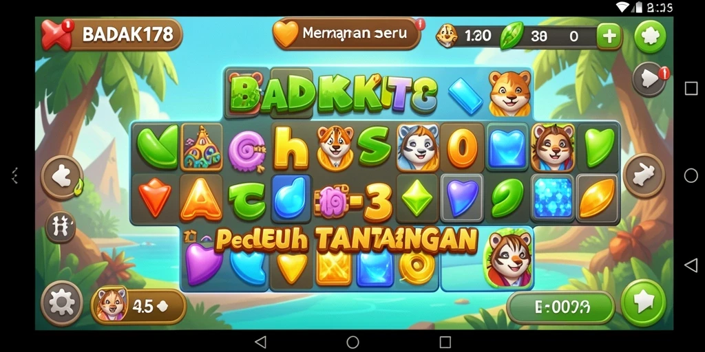 Tampilan gameplay BADAK178 yang penuh warna dan menantang.