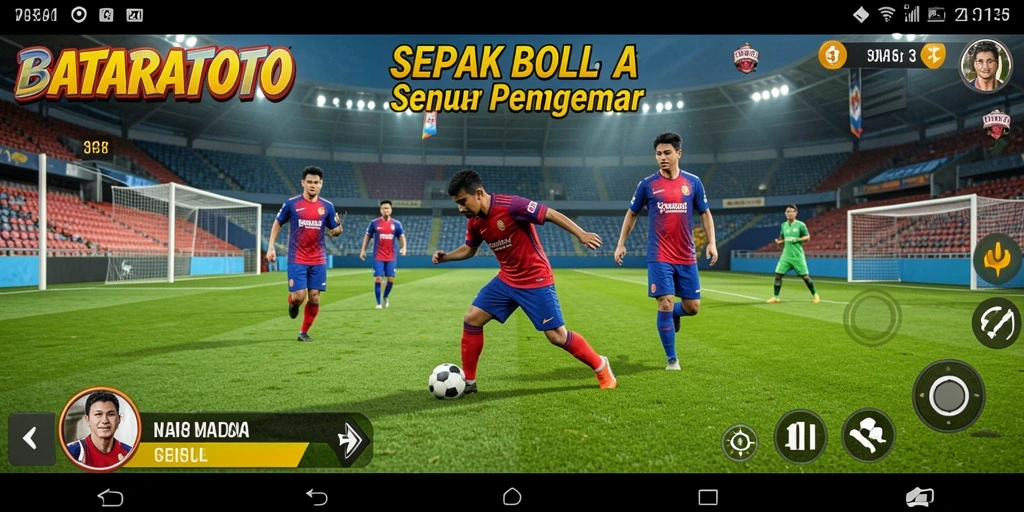 Gameplay seru dari game sepak bola BATARATOTO.