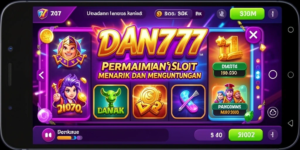 Screenshot DAN777 menunjukkan keseruan bermain slot dengan tema menawan.