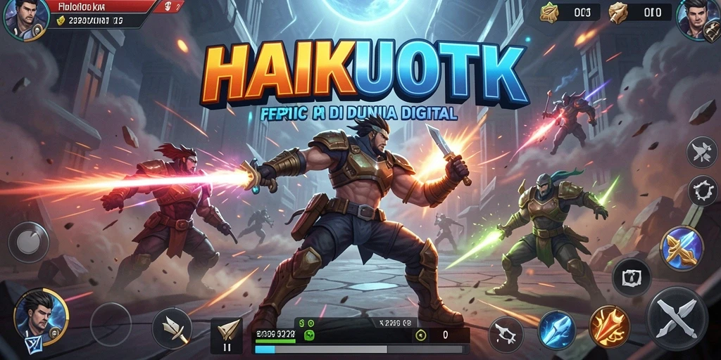 Gameplay HAIKUOTK dengan aksi bertarung yang mendebarkan.