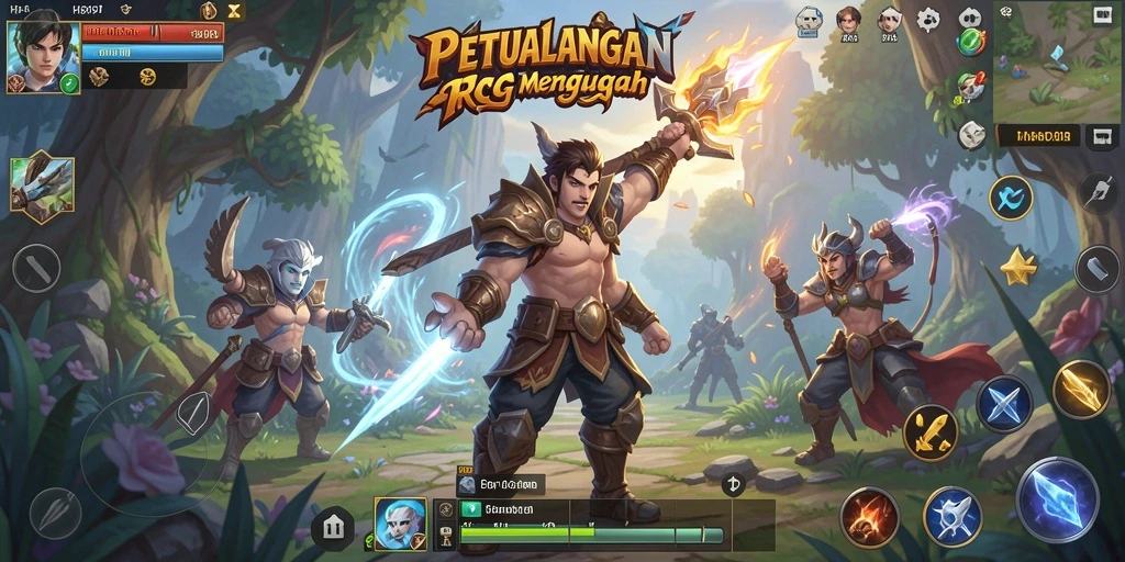Screenshot menampilkan aksi seru dalam gameplay HARAPJP.