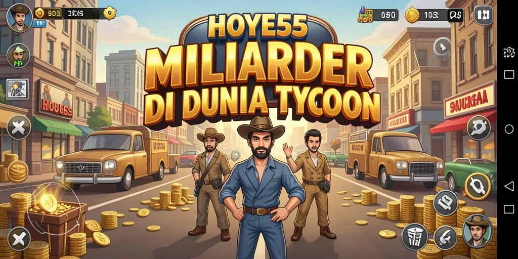 Tampilan gameplay menarik dari HOYE55 yang menunjukkan strategi Tycoon.