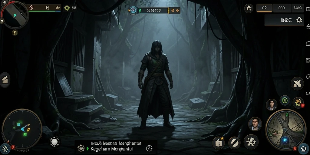 Tampilan gameplay IN22 yang mencekam dan penuh ketegangan.