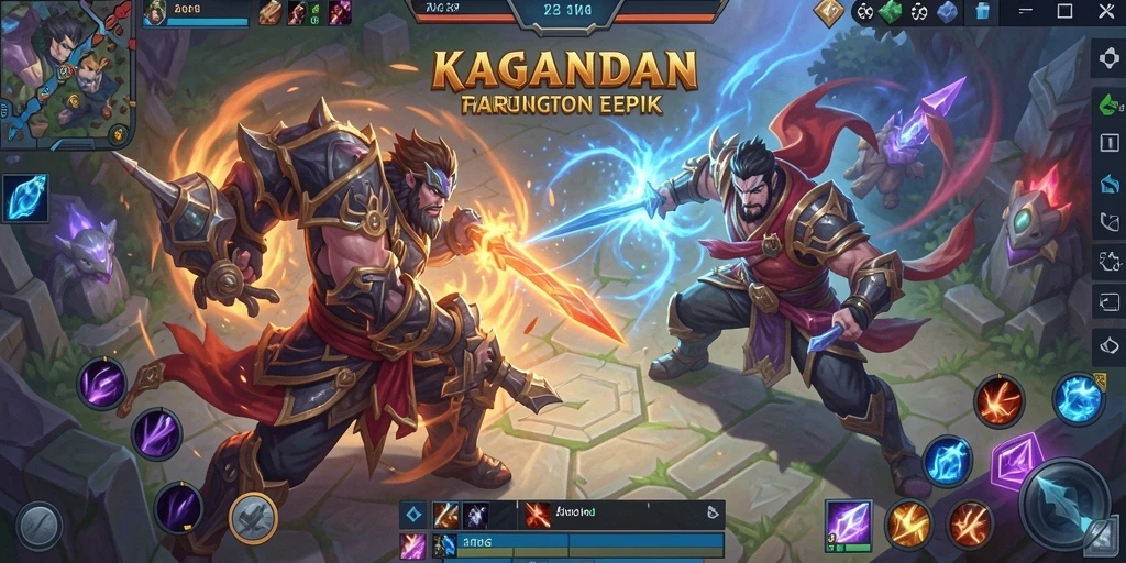 Tampilan strategi dan pertarungan epik dalam KAGANDAN