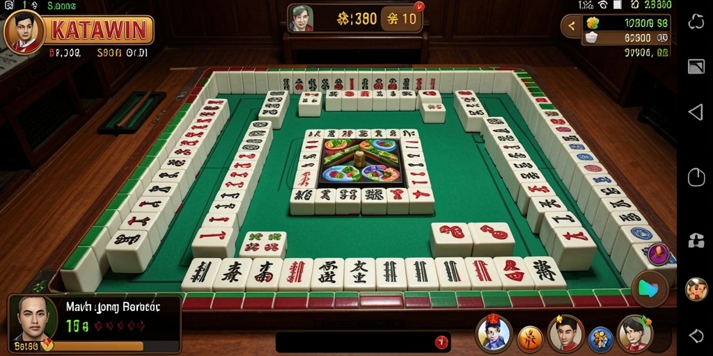 Screenshot KATAWIN menampilkan gameplay seru dan menantang dari Mahjong.