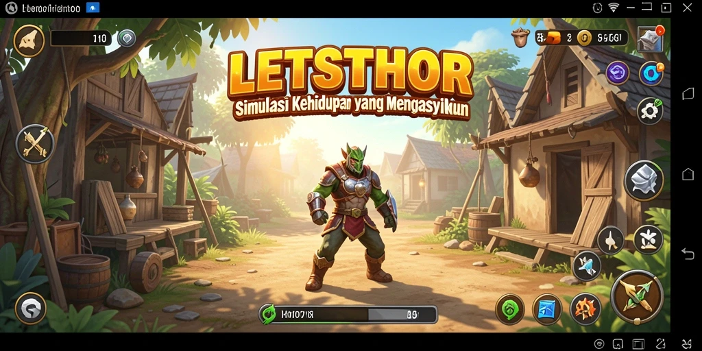 Tampilan gameplay LETSTHOR yang menakjubkan dengan interaksi karakter.