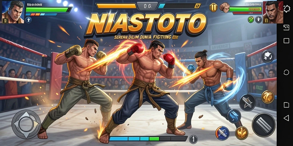Tampilan gameplay NIASTOTO yang intens dan seru.