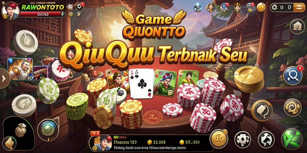 Tampilan seru gameplay QiuQiu di RAWONTOTO.