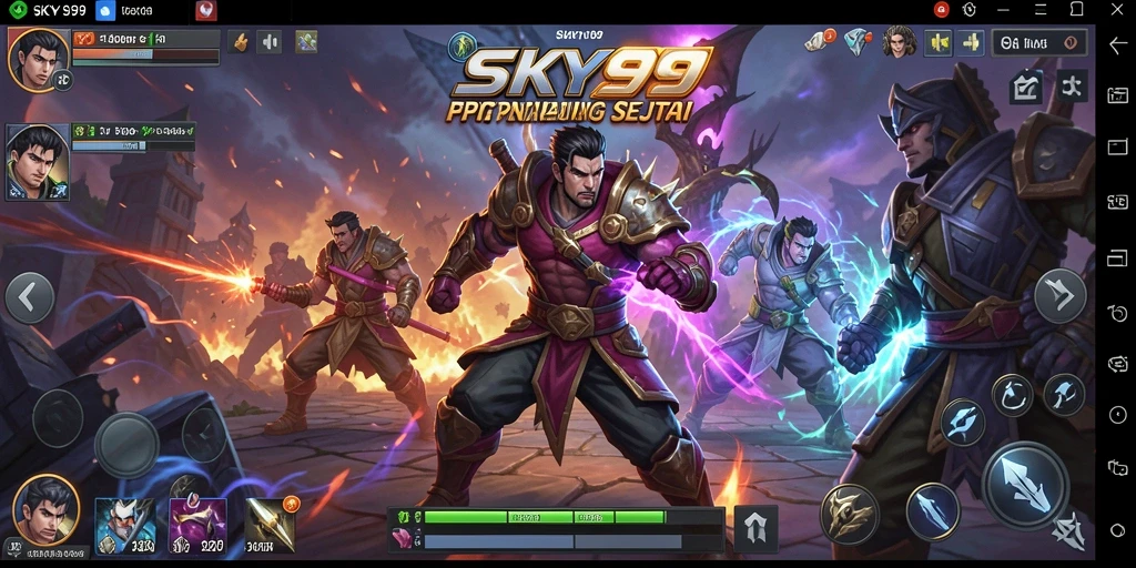 Tampilan gameplay <strong>SKY99</strong> yang seru dan menegangkan saat pertarungan berlangsung.
