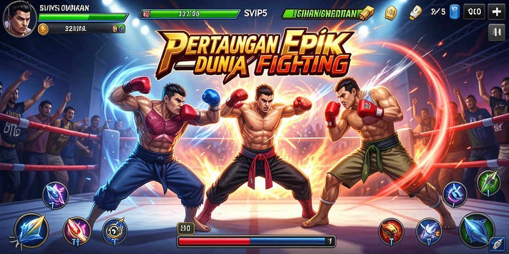 Screengrab gameplay SVIP5 menampilkan pertarungan epik antar karakter.