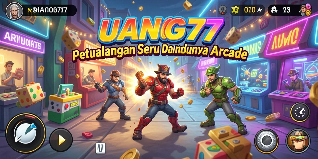 Screenshot UANG77 menampilkan aksi seru gameplay arcade.